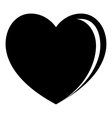 big heart icon simple style vector image vector image