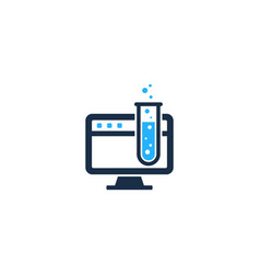 Computer science lab logo icon design Royalty Free Vector