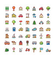 icons city vector image vector image