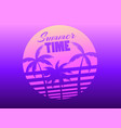 palm trees against a gradient sun in style vector image