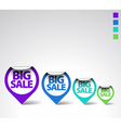 round sale labels vector image