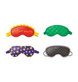sleep masks different shapes eye protection vector image vector image