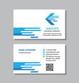 business visit card template with logo - concept vector image vector image