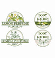 collection of soap labels with lemon flowers vector image