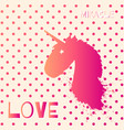 magic unicorn head logo template vector image