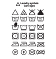 laundry symbols care signs vector image