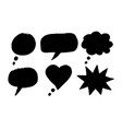 grunge hand drawn speech bubbles vector image