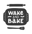 kitchen hand lettering quote in silhouette vector image