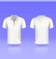 mens white t-shirt realistic template vector image vector image