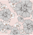 seamless floral pattern background with flowers vector image vector image