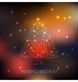 abstract polygonal christmas tree vector image