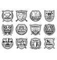 baseball sport and players icons vector image vector image
