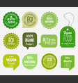 collection of ecology farm bio food green vector image