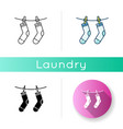 outside drying icon laundry clothesline outdoors vector image