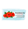 remembrance day card lest we forget vector image