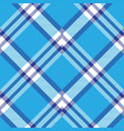 blue chevron plaid tartan textured seamless vector image vector image