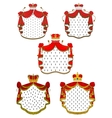 heraldic red royal mantles set vector image