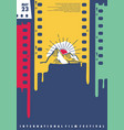 international film festival poster design vector image