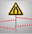 carefully narrow the passage safety precautions vector image