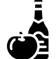 cider apple glyph icon vector image vector image