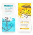 vacation and travel vertical banners vector image vector image