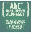 blackboard chalkboard chalk hand draw doodle abc vector image