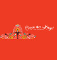 cinco de mayo banner mariachi hat decoration vector image