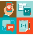 flat icons - translation and language vector image vector image
