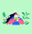 healthy drink and lifestyle concept vector image