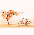 hello a gold autumn landscape vector image