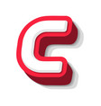 3d bold funny letter c heavy type for modern vector image vector image