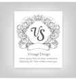 vintage emblem monogram vector image vector image