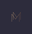 abstract linear letter m logo icon design modern vector image vector image