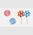 lollipops swirl colored round sugar candies vector image