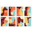 set a4 banner background flyer placard vector image