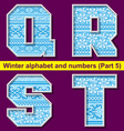 winter abc 05 vector image vector image