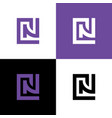 alphabet letter cn nc logo concept vector image