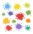 collection of paint splash set brush vector image