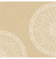 doilies on beige background vector image vector image