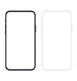 new version black and white slim smartphone vector image