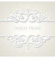 vintage paper frame with shadow vector image vector image