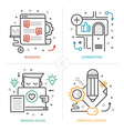 blogging and content creation vector image vector image