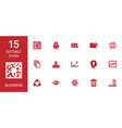 business icons vector image vector image