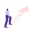 career growth stairway to success concept vector image vector image
