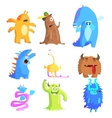 cute monsters and aliens set vector image