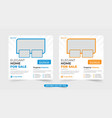 home selling business social media post with blue vector image