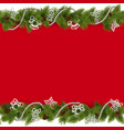 christmas border with beads vector image