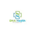 dna plus logo designs for medical and health care vector image