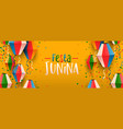 festa junina banner colorful paper balloons vector image