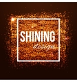 glamour golden background with glitters and frame vector image